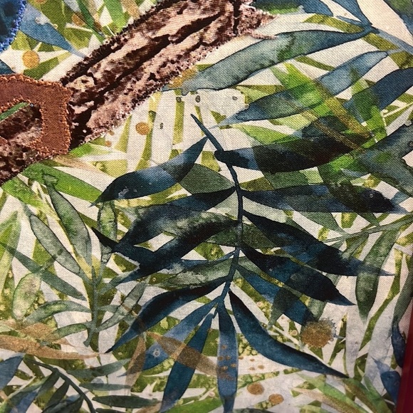 NEW! Handmade Parrot Framed Fabric Art - Picture 3 of 3